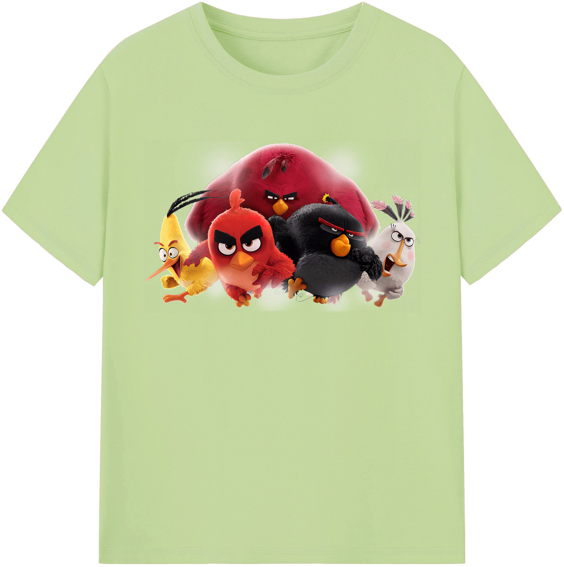 （画像用） Angry Birds アングリーバード 綿100％半袖Tシャツ（フロントプリント）